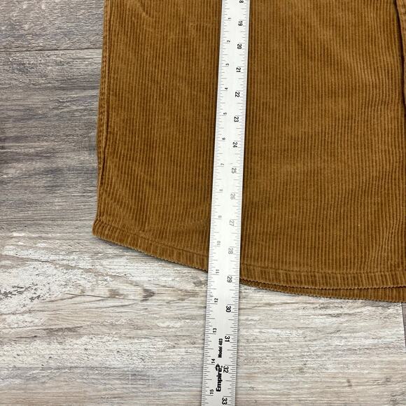 UNIQLO Tan Mens XL Button Up Long Sleeve Retro Granola Corduroy Shirt Shacket - Picture 7 of 9